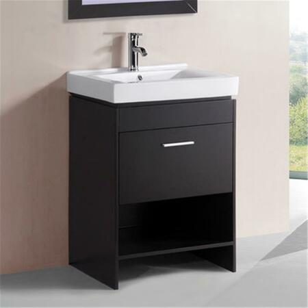 LEGION FURNITURE Sink Vanity With Mirror - No Faucet - 24 X 18 X 33.5 In. WT9144